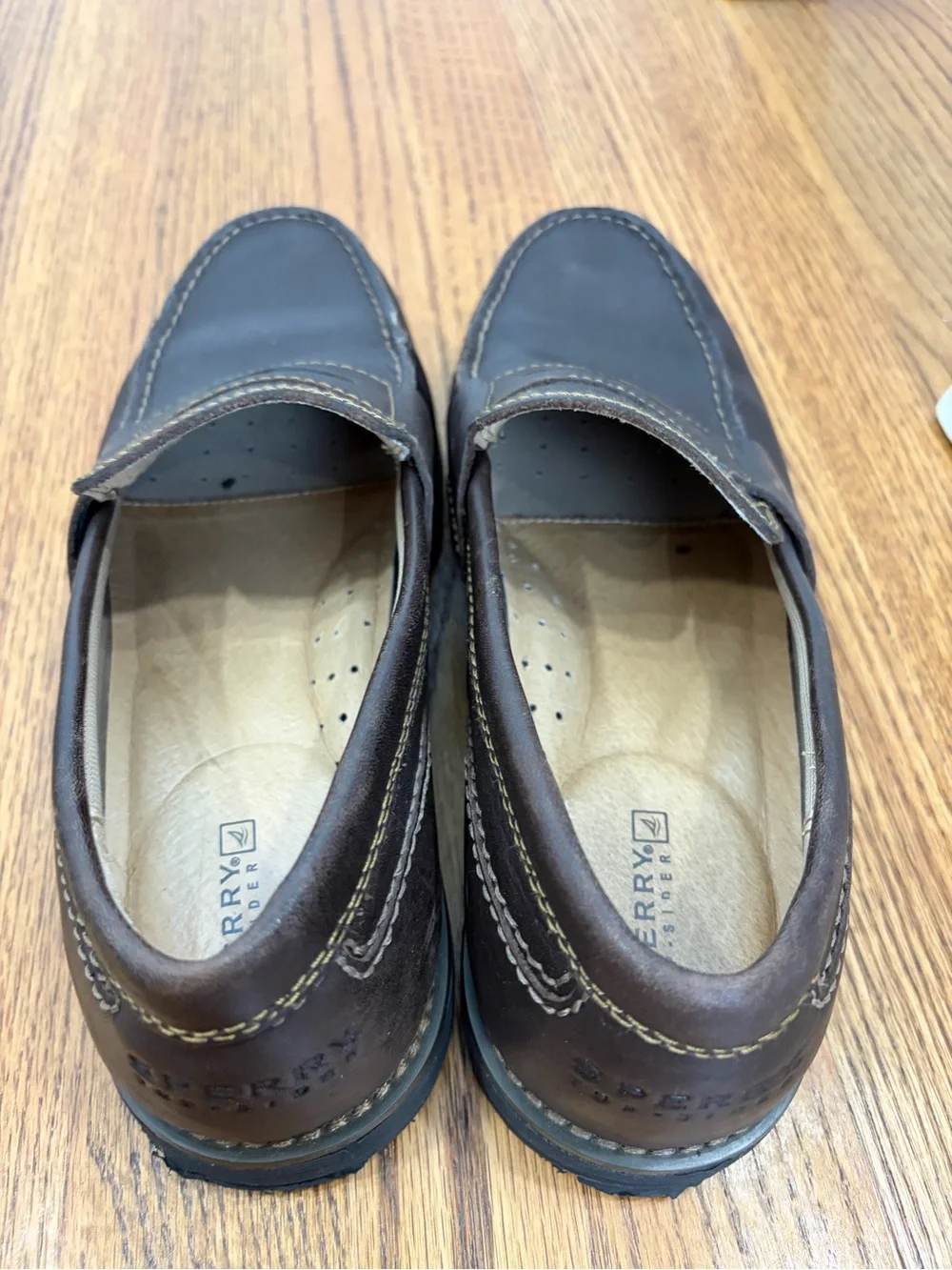 Sperry Topsider Essex Dark Brown Leather Penny Loafers (9.5)